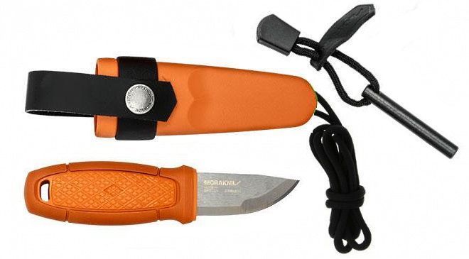 Eldris Neck Knife, Fire Starter Kit Burnt Orange